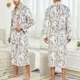 thumbnail image 4 of Bovxnpu Mens Bathrobes, Men's Fleece Bathrobe Absorbent Plushed Robe for Men with Pockets Warm Soft for Home and Spa, 4 of 4