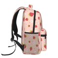 thumbnail image 3 of Rateoe Strawberries Pattern Casual Backpack for School, Work, Travel – Adjustable Straps, Multiple Compartments – Ergonomic Design, Fits Laptops and Tablets, 3 of 5