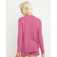 thumbnail image 3 of Hanes Originals Tri-Blend Women's Long Sleeve T-Shirt, Relaxed Fit Inari Heather XS, 3 of 5