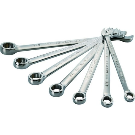 Craftsman Sae Gunmetal Chrome Long-Panel Wrench Set, 7 Piece