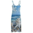 thumbnail image 5 of Beach Seashell Starfish Sleeveless Dress Women's Luxury Party Dress Birthday Dresses for Women, 5 of 7