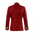 thumbnail image 5 of FYEGRE Men's Elegant Retro Court Formal Stage Performance Wear Embroidered Nobleman Outfit for Events and Productions Red XL, 5 of 5