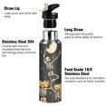 thumbnail image 3 of Yayeee 20oz Insulated Water Bottle Double Wall Stainless Steel with Flip Straw Lid, Halloween Dancing, 3 of 7