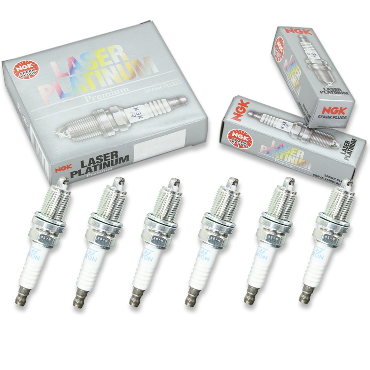 6 pc NGK 4302 Laser Platinum Spark Plugs for 1765296 3289 4503 4701 90919-01197 IK16TT PK16TR-11 PK16TR11 PK16TT Ignition Wire Secondary