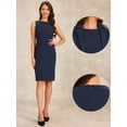 thumbnail image 2 of DARING DIVA Women's 2 Pieces Sleeveless Dress and Notched Lapel Blazer XS Dark Blue, 2 of 6