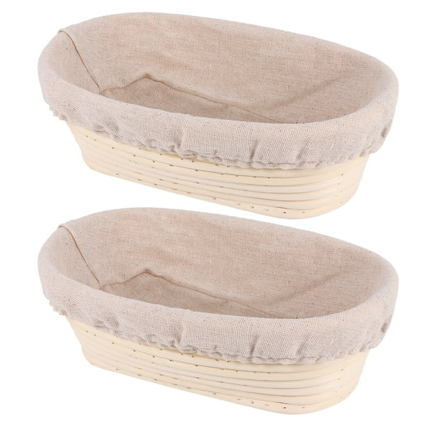 2 Sets Oval Shape Proofing Basket Bread Fermentation Proofing Basket