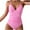 02 Pink, variant on One Piece Swimsuits for Women 2025 Tummy Control Deep V Neck Spaghetti Straps Sexy Bathing Suits Open Back Slimming Swimwear