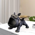thumbnail image 2 of yuksok Dog Desk Storage Tray Statue Fruit Tray Animal Sculpture Desk Sundries Container Black, 2 of 3