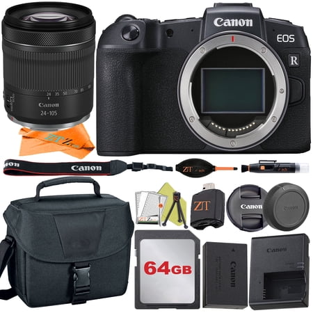 Canon EOS RP Mirrorless Digital Camera Full Frame with RF24 to 105mm STM Lens + 64GB Card + ZeeTech Accessory Bundle (International Version)