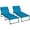 Sky Blue, variant on Topcobe Sturdy Outdoor Lounger with Reclining Feature, 25.6" x 74" x 14.2", Gray Chaise Set for Patio, Deck, and Garden Relaxation