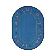Montessori Alphabet 5'4" x 7'8" Oval Area Rug In Color Multi