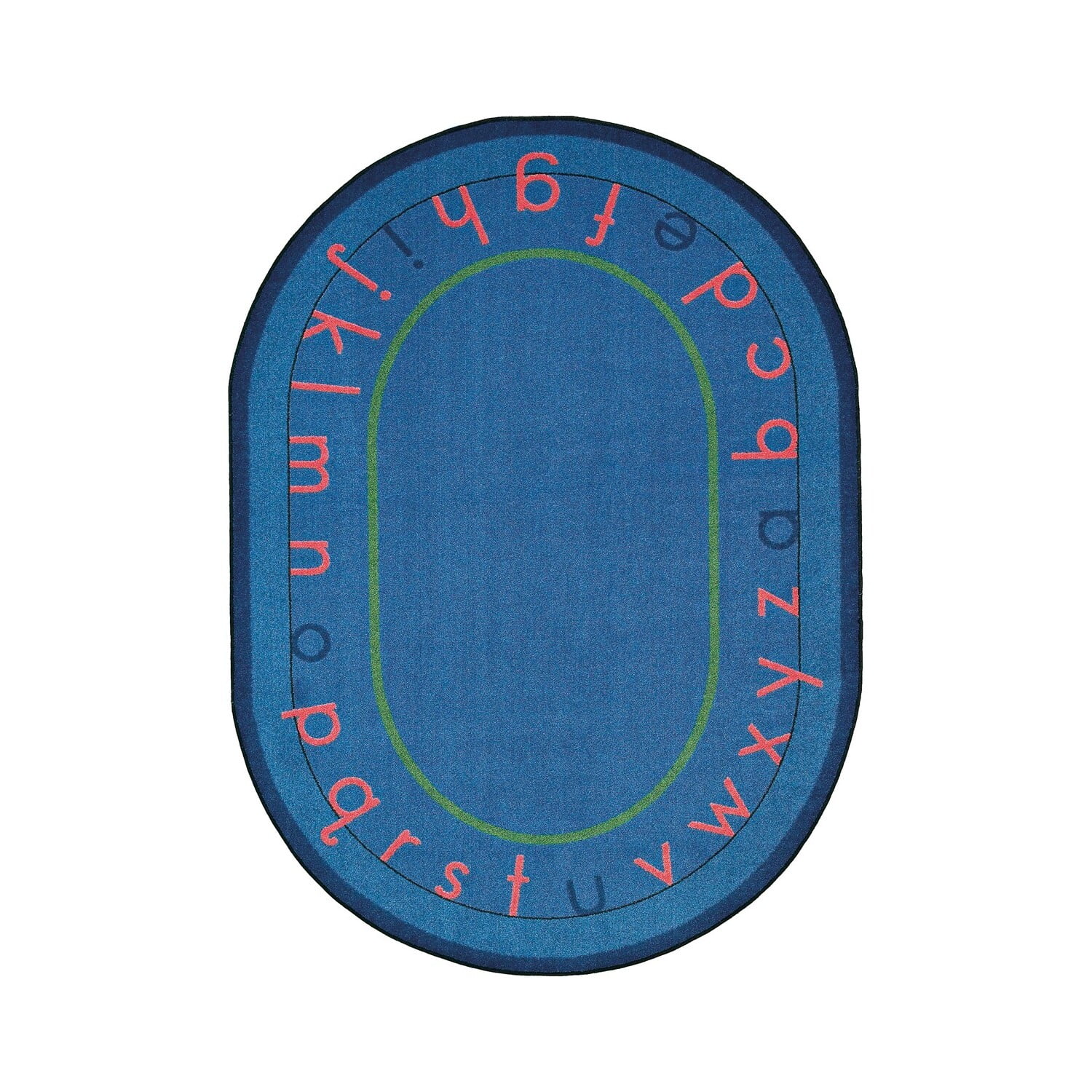 Montessori Alphabet 5'4" x 7'8" Oval Area Rug In Color Multi