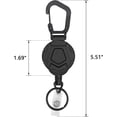 thumbnail image 2 of duomi-4 Pack Heavy Duty Badge Reels, Retractable Badge Holder with 27.5 Inches Steel Wire Rope, Keychains with Carabiner Clip for Men Women, 2 of 4