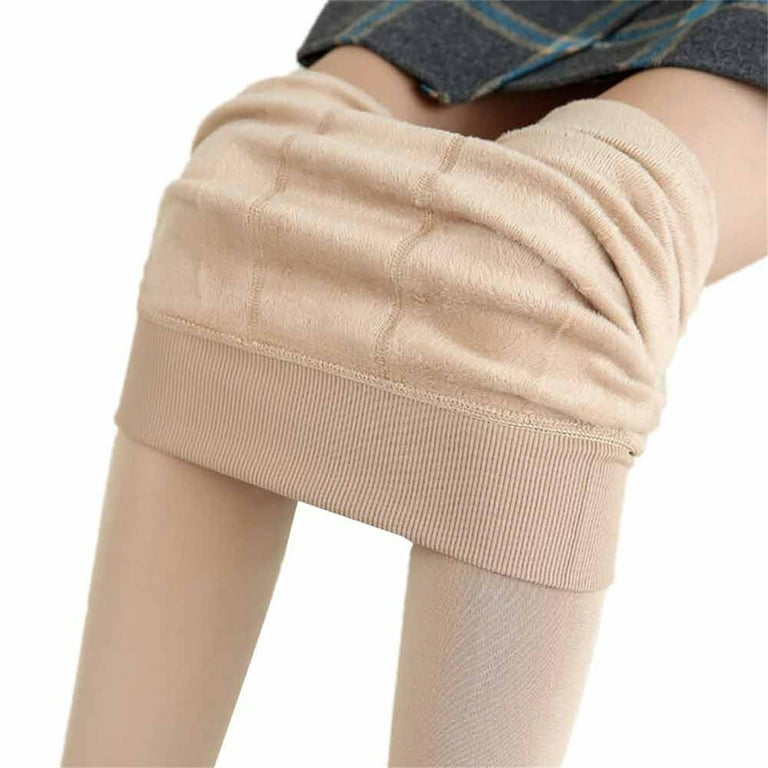 gakvov Winter Sherpa Fleece Lined Leggings for Womens High Waist Tights  Plush Stockings Perfect Legs Slim Fake Translucent Stretchy Fleece Pantyhose  Classic Warming Thermal Tights Pants 