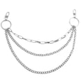 thumbnail image 1 of Multi-layer Belt Waist Chain Men Women Punk Hip Hop Pants Keychain (Silver), 1 of 6