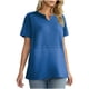 thumbnail image 2 of Top de encaje,Camiseta de manga corta de punto gofre con cuello en V para mujer, blusa informal holgada, poliéster, ideal para el hogar y el trabajo, sopatenor, 2 of 9