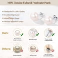 thumbnail image 6 of ChicSilver 925 Sterling Silver Pearl Stud Earrings for Women, Freshwater Cultured White Pearl Earrings 4-10mm, Hypoallergenic Small Pearl Earrings for Sensitive Ears, Gift Jewelry, 6 of 9
