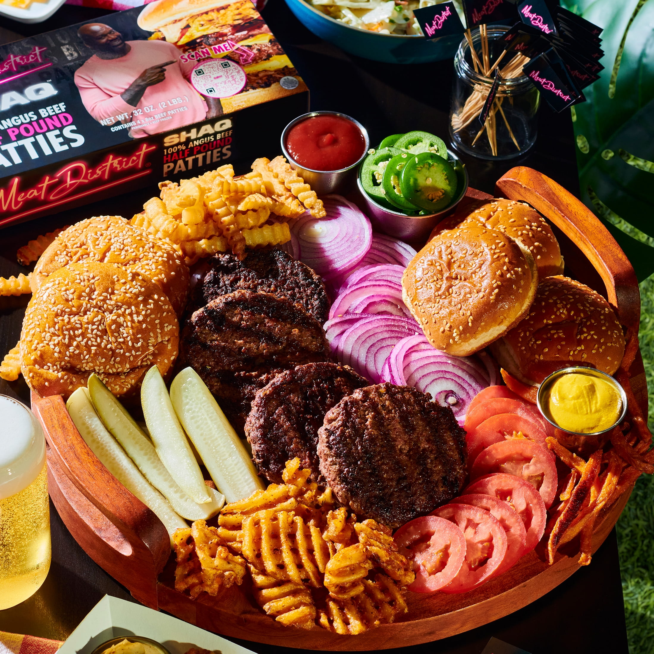 Meat District SHAQ 100% Angus Half Pound Beef Patties