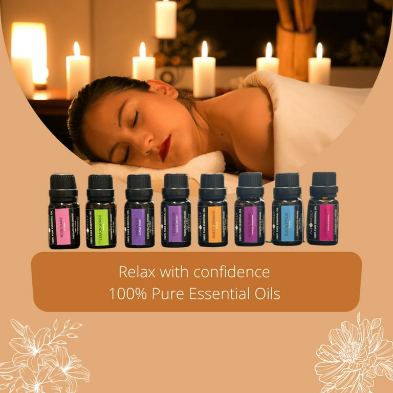 OrientLeaf Set of 18 Essential Oils 100% Pure Natural Aromatherapy  Essential Oil for Diffusers, Massage, Aromatherapy, Skin & Hair Care,  Christmas