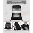 thumbnail image 7 of Black White Stripe Body Pillow Covers, Modern Rustic Vertical Striped Soft Bed Throw Pillowcases Breathable Cooling Long Lumbar Body Pillow Sham Cover for Bed Sofa 20''x54'', 7 of 7