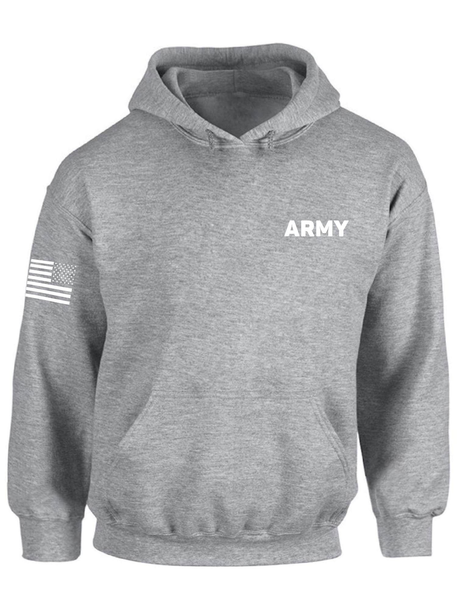 LQIAO Mens Hoodie 34th Infantry Division Loose-Fit Athletic Big Pockets Hooded Sweatshirt