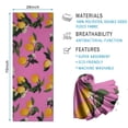 thumbnail image 2 of Yellow Lemon Flowers Pink Pattern Hot Yoga Mat Towel Non Slip for Hot Yoga - Quick-Drying Yoga Mat Cover with 4 Corner Pockets with Travel Bag - Hot Yoga Towel Non Slip 74"x26", 2 of 6
