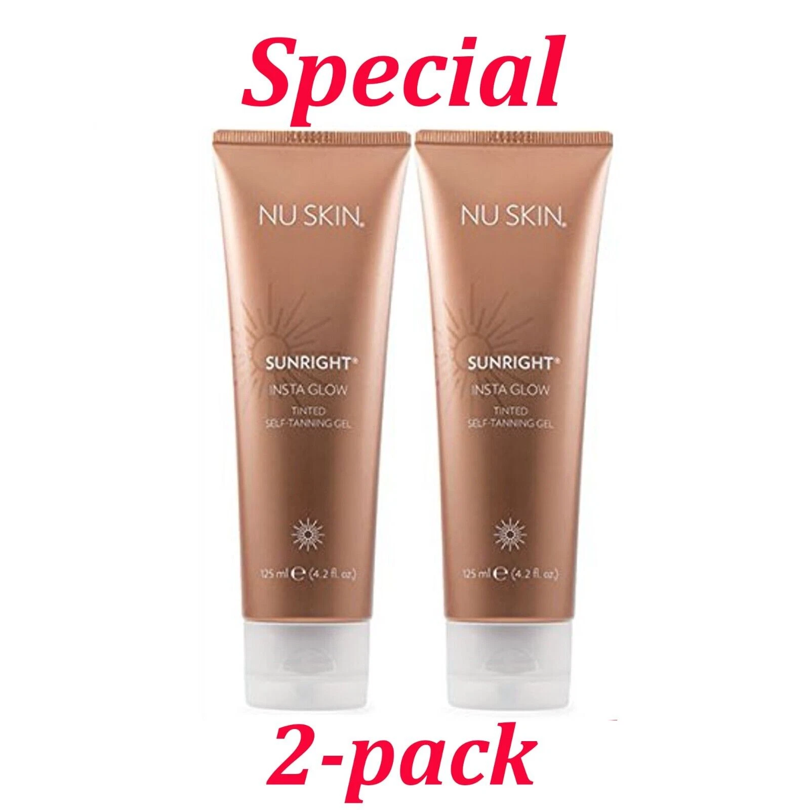 Nu Skin Sunright Insta Glow Self Tanner, Tinted Gel for Face and