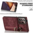 thumbnail image 6 of Dteck for Samsung Galaxy Note20 Ultra Case with Card Holder, RFID Blocking PU Leather Galaxy Note20 Ultra Wallet Case with Ring Kickstand, Magnetic Back Flip Case Note20 Ultra 5G Slim Cover,Winered, 6 of 8