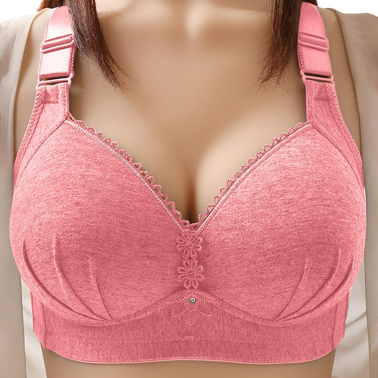 Eashery Bras for Women Plus Size No Steel Ring Breathable Womens Bra with  Support B 42