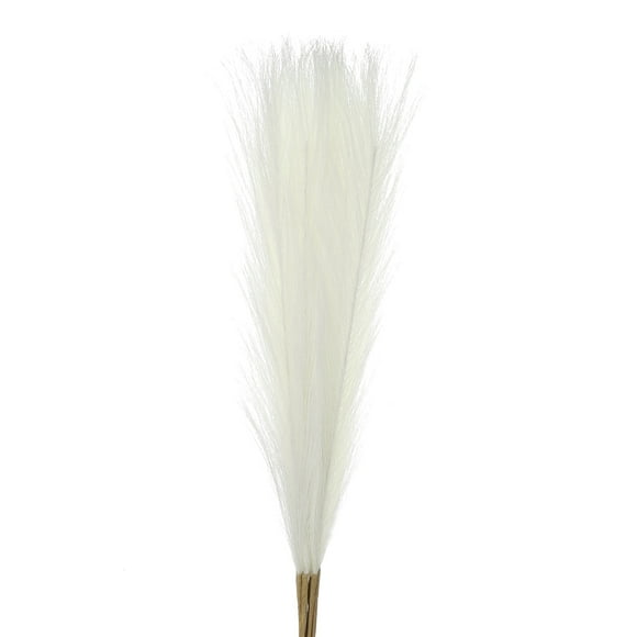 Uxcell 12Pcs Hierba de Pampas Falsa de 21" para Decoración de Bodas Crema