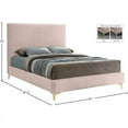 thumbnail image 5 of Meridian Furniture Geri Pink Velvet King Bed with Gold and Chrome Legs Included, 5 of 5