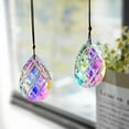 thumbnail image 5 of Set 2 Crystal Sun Catcher Prisms Pendant for Window Hanging Decor,3inch AB Colored Crystal Suncatchers Rainbow Maker Light Catcher for Home Indoor Garden Ornament, 5 of 14