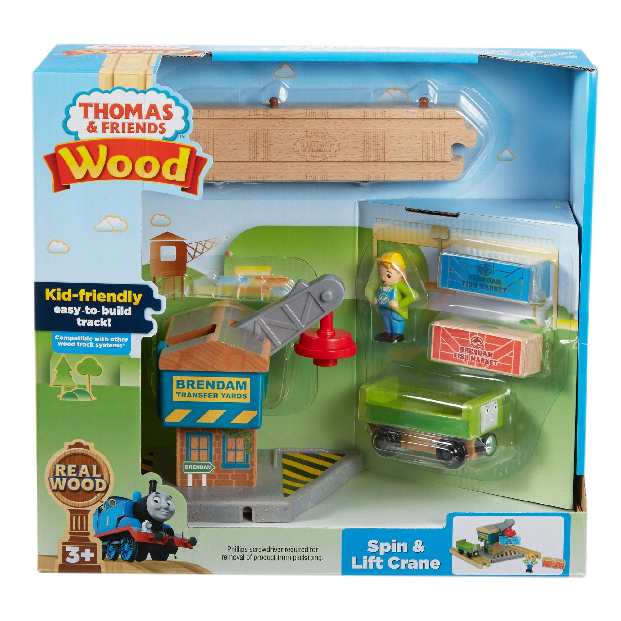 Thomas & Friends Wood Spin & Lift Crane - Walmart.com