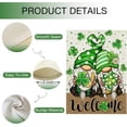thumbnail image 4 of Welcome St. Patrick''s Day Gnome Garden Flag Double Sided, Green Shamrock Clover Polka Dot Decorative Yard Outdoor Home Small Decor, Gold Horseshoe Irish Holiday Vintage Outside Decoration 12.5x18, 4 of 6