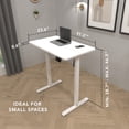 thumbnail image 4 of Mount-It! Electric Standing Desk with 48" x 24" Tabletop - Compact Sit Stand Desk with Memory Presets, Home Office Workstation, White, 4 of 13