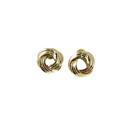 - Gold Tone Infinity knot Earrings