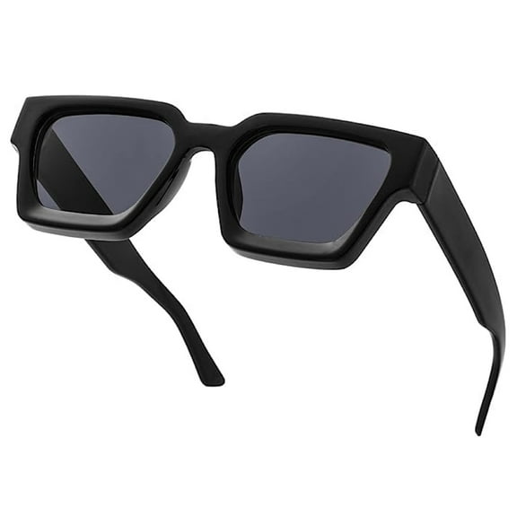 Men Women Sunglasses Retro Rectangle Y2K Sunglasses Thick Square Frame Fashion Black Shades Rave Fashion