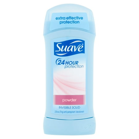Suave Powder 24-Hour Protection Solid Invisible Antiperspirant Deodorant, 2.6 oz