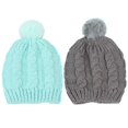 thumbnail image 1 of Baby Knit Hat Pompom: 2PCS Elastic Soft Infant Winter Hat Newborn Hat Beanie Cap, 1 of 9