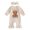 Beige, variant on Duqingm Infant Baby Girl Fall Outfit Sweatshirt Romper Ribbed Letter Print Jumpsuit Long Sleeve Bodysuit Cute Newborn Clothes (Beige,0-3 Months)