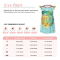 thumbnail image 3 of Balery USA Tourist Map Camisón de princesa para niñas, pijama de algodón con mangas abullonadas, suave y bonito.-X-Large, 3 of 6