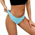thumbnail image 1 of B91xZ Culottes Bikini pour Femmes en Microfibre Extensible Taille Basse, Bleu Clair, 1 of 4
