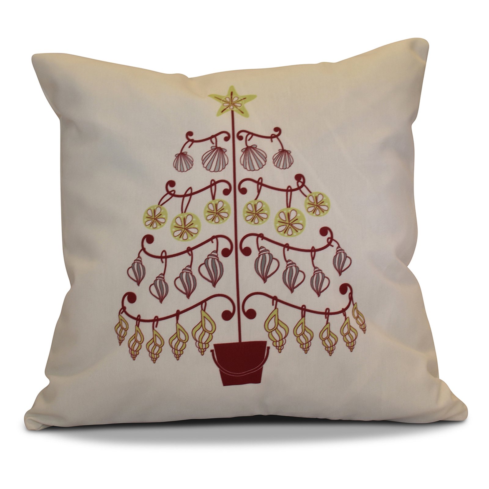 Simply Daisy 16" x 16" Beach Tree Geometric Print Pillow