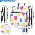 thumbnail image 2 of FORMRS Zipper Binder with Shoulder Strap 2-inch Ring 500 Sheet Capacity File Bag, Yellow Retro Round, 2 of 5