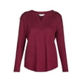 thumbnail image 5 of Time and Tru Women's Notch Neck Thermal Top, Sizes XS-XXXL, 5 of 5