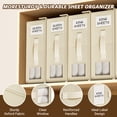 thumbnail image 4 of SPORTS JOY 4Pack Bed Sheet Organizer and Storage,Foldable Linen Closet Organizer and Storage with Window,Sheet Storage Organizer for Bedsheets,Blankets and Towel,Duvet Covers (Beige), 4 of 7