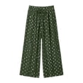 thumbnail image 5 of FchengtaiS Polka Dot Wide Leg Palazzo Pants for Women Summer Flowy Elastic Waist Trousers Lounge Pants with Pockets, 5 of 6