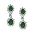 thumbnail image 2 of Bling Jewelry Womens Vintage Art Deco Bridal Crown Dangle Chandelier Earrings with CZ Gems, 2 of 6