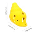 thumbnail image 4 of Yellow Ceramic Ocarina for Music Lovers 6-hole Lightweight Compact Size, 4 of 8