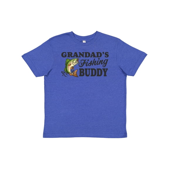 Inktastic Grandad's Fishing Buddy Youth T-Shirt